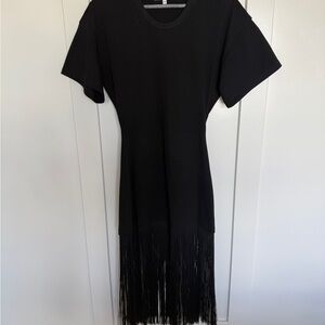 Elegant Black Fringe Dress